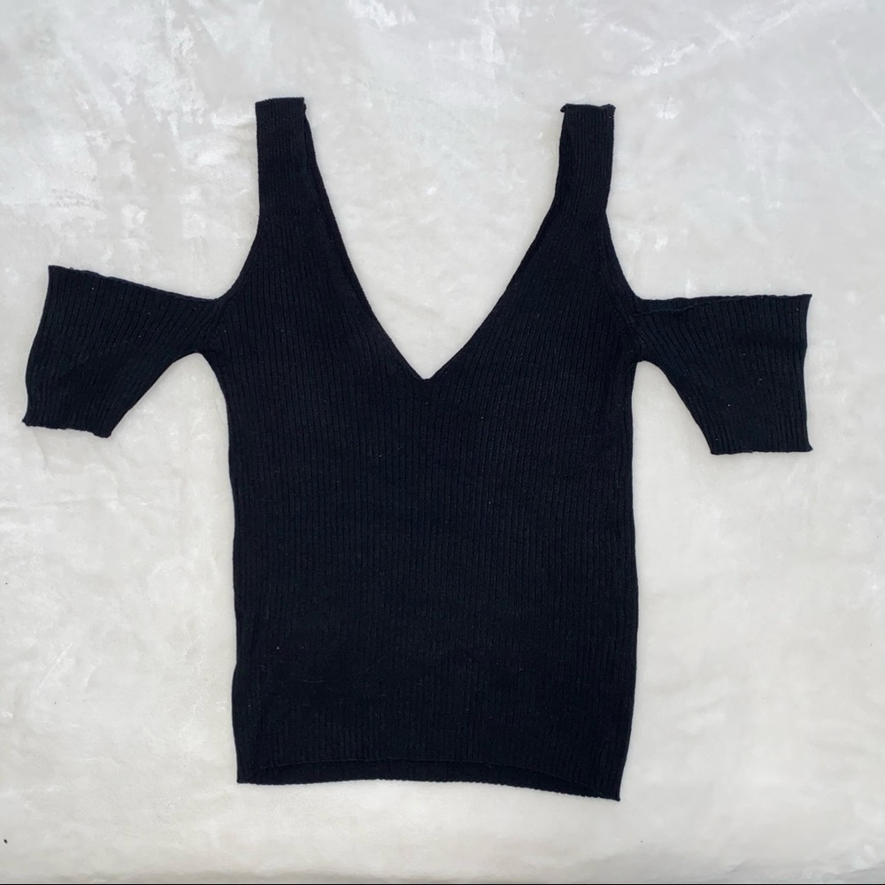 SHOULDER CUT OUT TOP - Picture 2 of 5